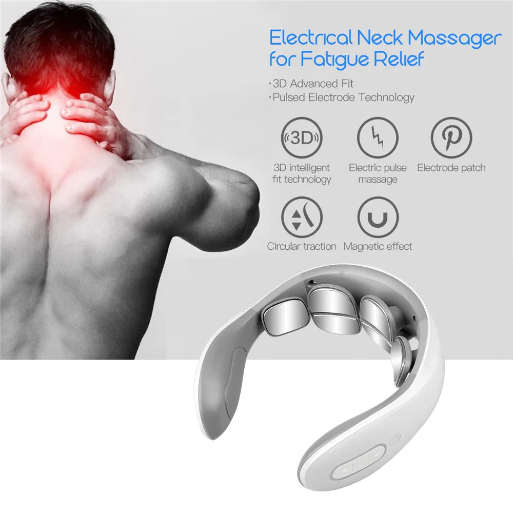 6 Modes Neck Warmer Body Electric Massager Power Tool Pro Massage Device Massagers Relieve Pain Osteo Stimulator Relief Tools