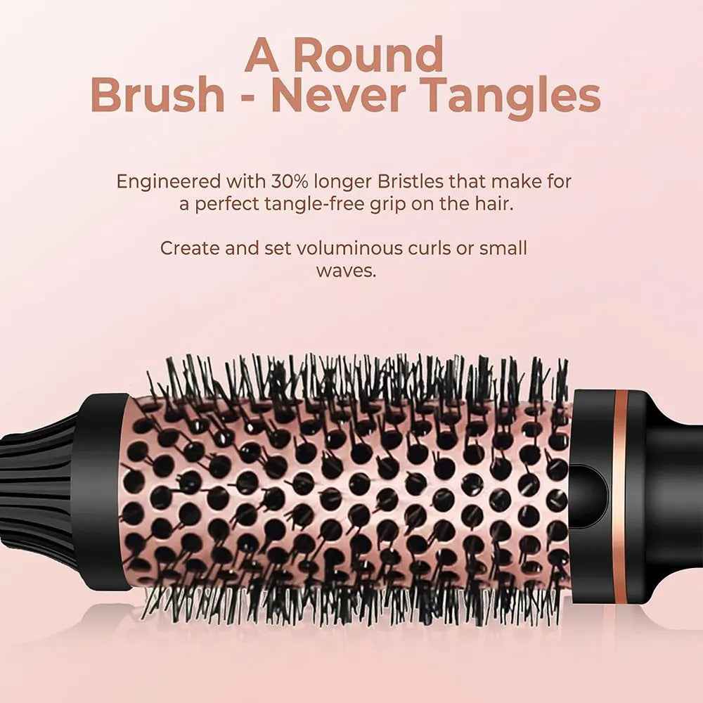 1.5 Inch Hair Curling Iron Brush Ceramic Thermal Brush Heated Round Brush Hair Electric Heating Brush Electric Hair Curler Comb