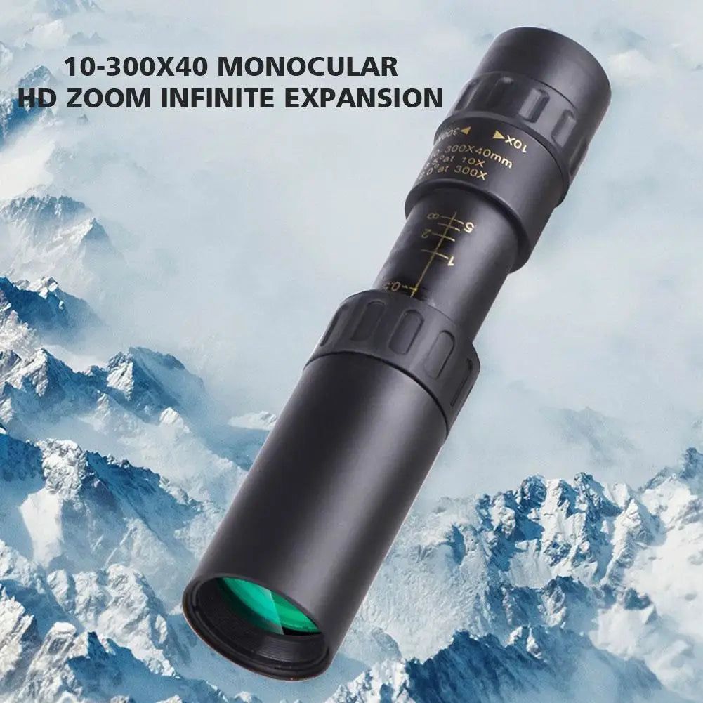 10-300x Zoom Portable Strong Binoculars Long Range Professional Spyglass Monocular Telescope Low Night For Huntin T0g1