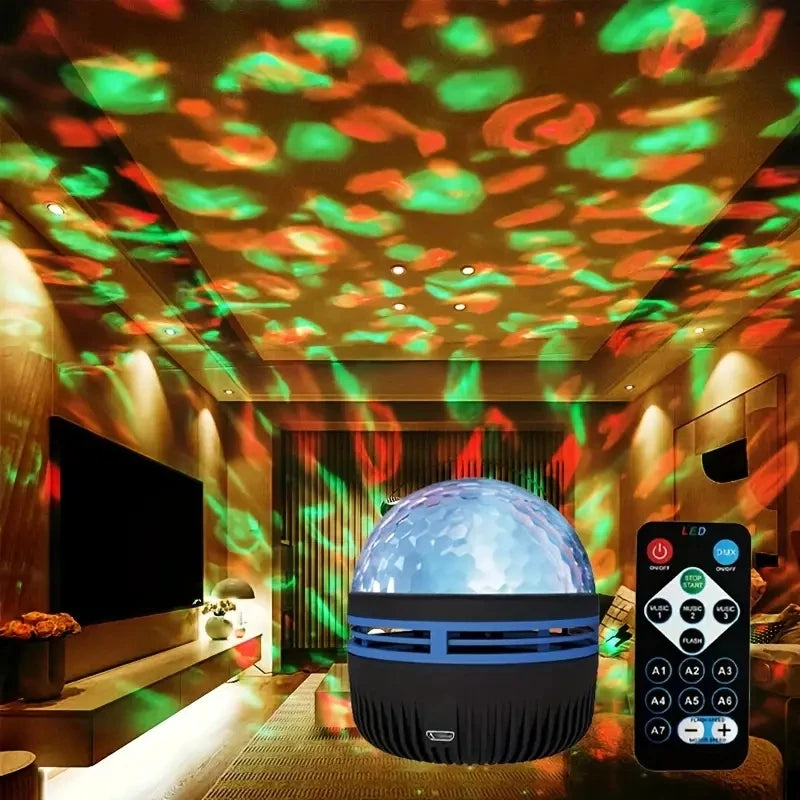 1pc RGB Projection Night Light,Led Table Lamp,Disco Stage Light, Home Theater, Ceiling,Room Decor, Christmas Gift,USB Powered