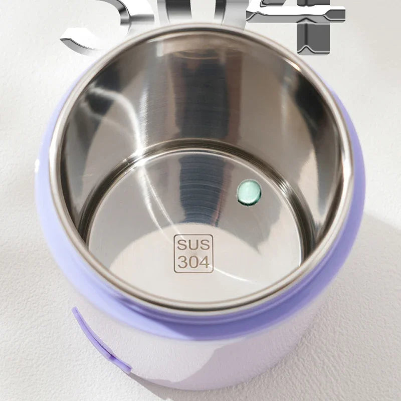 600ML USB Electric Heating Lunch Box Portable Picnic Milk Drink  Food Heater Stainless Steel Food Warmer Container 5V 12V 24V