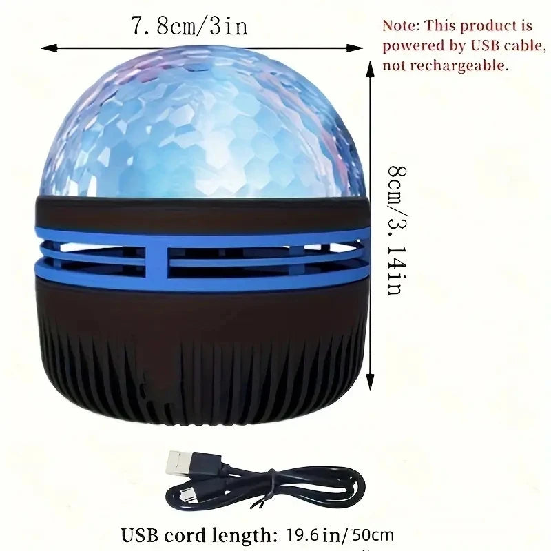 1pc RGB Projection Night Light,Led Table Lamp,Disco Stage Light, Home Theater, Ceiling,Room Decor, Christmas Gift,USB Powered