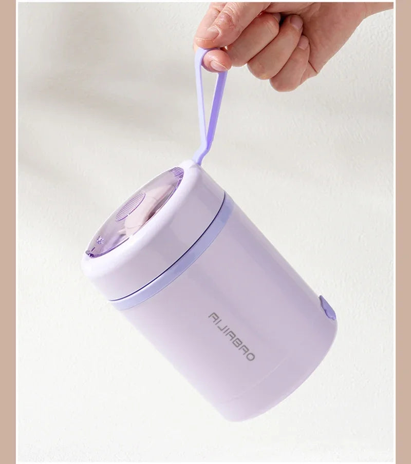 600ML USB Electric Heating Lunch Box Portable Picnic Milk Drink  Food Heater Stainless Steel Food Warmer Container 5V 12V 24V