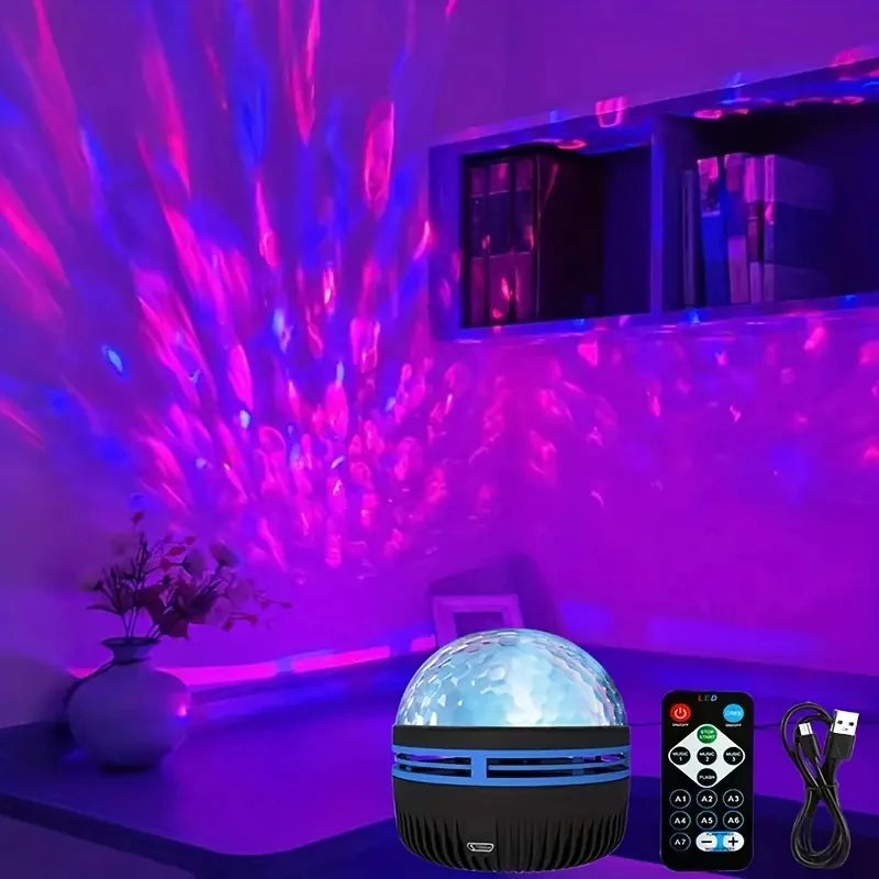 1pc RGB Projection Night Light,Led Table Lamp,Disco Stage Light, Home Theater, Ceiling,Room Decor, Christmas Gift,USB Powered