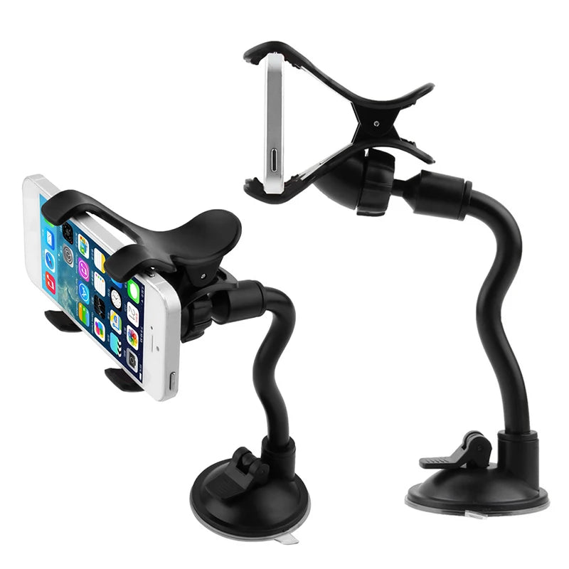 360 Rotate Sucker Car Phone Holder Flexible Mount Stand Mobile Cell Support For iPhone Samsung Xiaomi Clip Phone Holder in Car